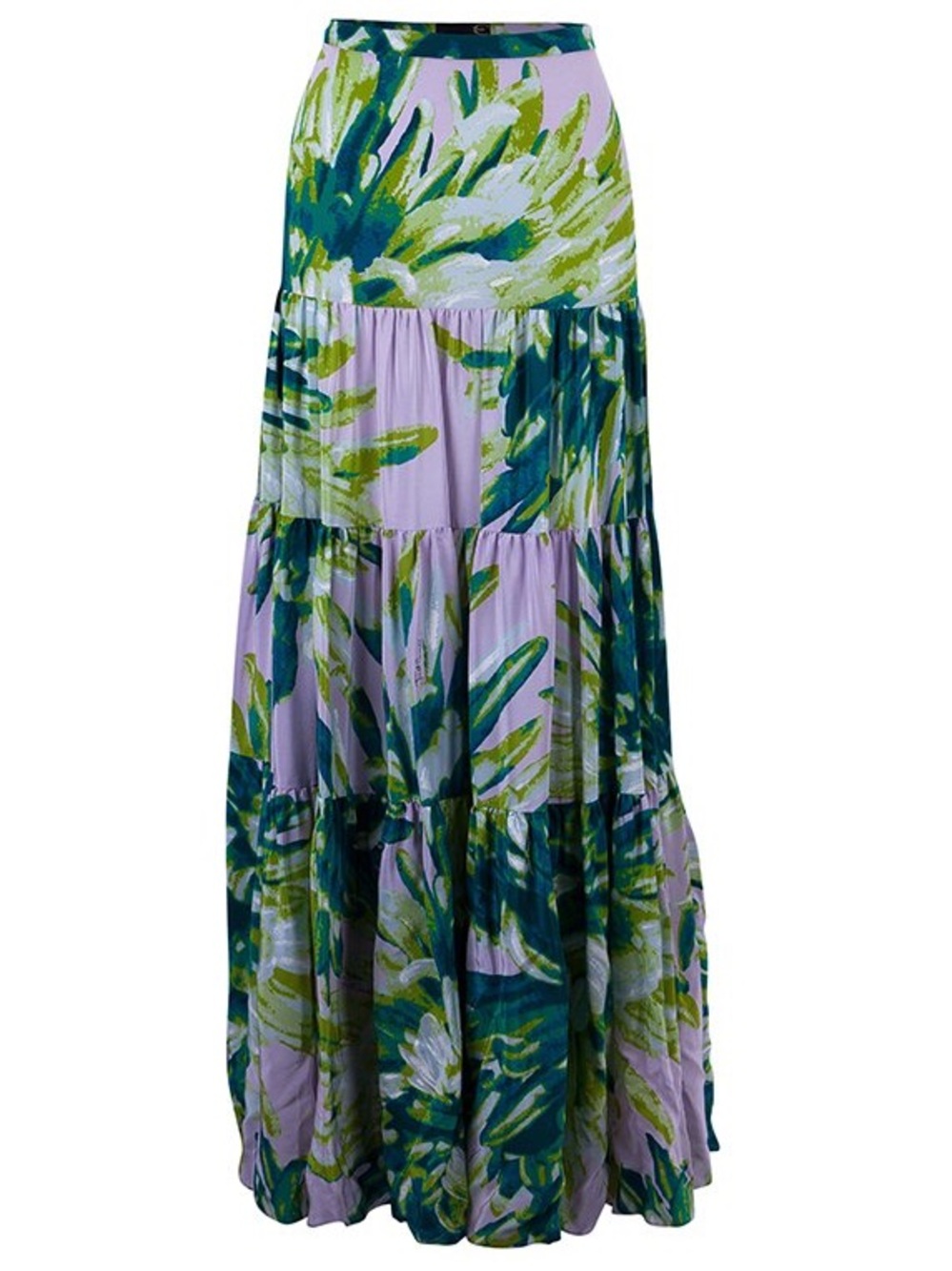 Just Cavalli Tropical Print Silk Maxi Skirt - Picture 3 of 10